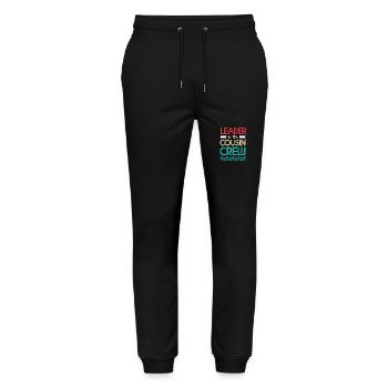 Cousin Crew - Stanley/Stella Unisex Bio Jogginghose Mover  - Schwarz - Vorne - Marisol (170cm) & Nik (191cm)