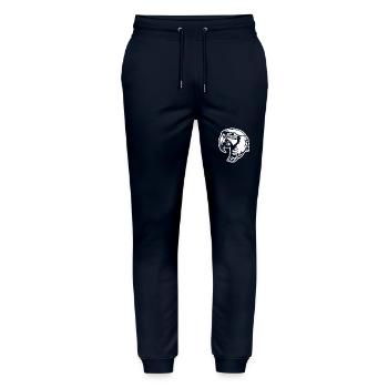 Papagei Vogel - Stanley/Stella Unisex Bio Jogginghose Mover  - Navy - Vorne - Marisol (170cm) & Nik (191cm)