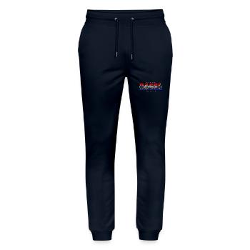BASEL - Stanley/Stella Unisex Bio Jogginghose Mover  - Navy - Vorne - Marisol (170cm) & Nik (191cm)