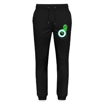 LICHT IN DER TASCHE - Stanley/Stella Unisex Bio Jogginghose Mover  - Schwarz - Vorne - Marisol (170cm) & Nik (191cm)
