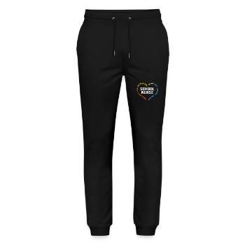 School Nurse Hospital Medicine - Stanley/Stella Mover Unisex Organic Jogging Trousers - black - Front - Marisol (170cm) & Nik (191cm)