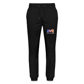 Wheaten Terrier Dog - Stanley/Stella Mover Unisex Organic Jogging Trousers - black - Front - Marisol (170cm) & Nik (191cm)