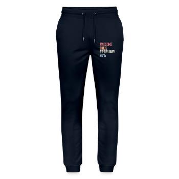 Februar 2015, 9. Jahrestag 2015 Februar 9 Jahre - Stanley/Stella Unisex Bio Jogginghose Mover  - Navy - Vorne - Marisol (170cm) & Nik (191cm)