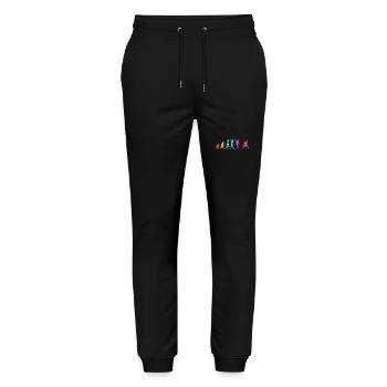 Fechten - Stanley/Stella Unisex Bio Jogginghose Mover  - Schwarz - Vorne - Marisol (170cm) & Nik (191cm)