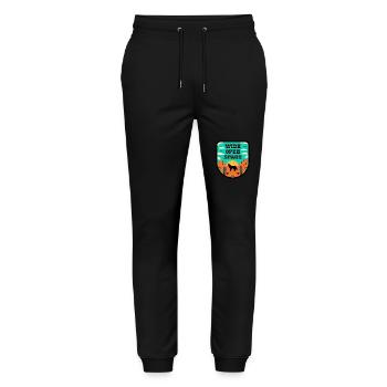 Desert in retro style - Stanley/Stella Mover Unisex Organic Jogging Trousers - black - Front - Marisol (170cm) & Nik (191cm)