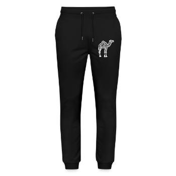 Camel - Stanley/Stella Mover Unisex Organic Jogging Trousers - black - Front - Marisol (170cm) & Nik (191cm)