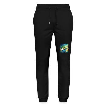 Baum des Lebens Erde Frieden Lebensbaum - Stanley/Stella Unisex Bio Jogginghose Mover  - Schwarz - Vorne - Marisol (170cm) & Nik (191cm)
