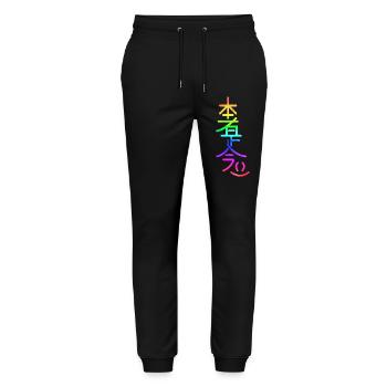 hon sha ze sho nen rainbow - Stanley/Stella Mover Unisex Organic Jogging Trousers - black - Front - Marisol (170cm) & Nik (191cm)