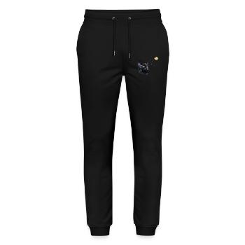 LE CHAT ET LA LUNE - Pantalon de jogging bio MOVER Stanley/Stella unisexe - noir - Devant - Marisol (170cm) & Nik (191cm)