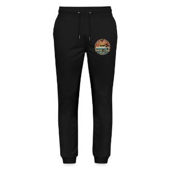 Original 2016 Vintage 2016 Birthday Retro 2016 - Stanley/Stella Mover Unisex Organic Jogging Trousers - black - Front - Marisol (170cm) & Nik (191cm)