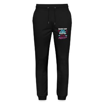 Macht mein neues Knie mich sexy? - Stanley/Stella Unisex Bio Jogginghose Mover  - Schwarz - Vorne - Marisol (170cm) & Nik (191cm)