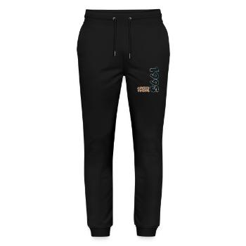Edition Limitée 1995 Beach Design - Pantalon de jogging bio MOVER Stanley/Stella unisexe - noir - Devant - Marisol (170cm) & Nik (191cm)