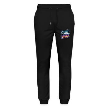 Free Bird - frei wie ein Vogel - Stanley/Stella Unisex Bio Jogginghose Mover  - Schwarz - Vorne - Marisol (170cm) & Nik (191cm)