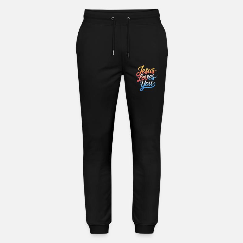 Jésus vous aime ! - Pantalon de jogging bio MOVER Stanley/Stella unisexe - noir