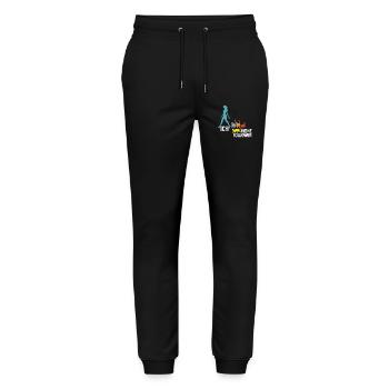 Moi et mes abonnés – Cat Humor Design - Pantalon de jogging bio MOVER Stanley/Stella unisexe - noir - Devant - Marisol (170cm) & Nik (191cm)