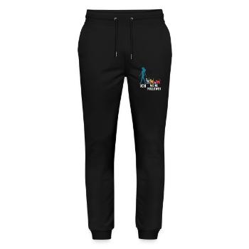 Moi et mes abonnés – Cat Humor Design - Pantalon de jogging bio MOVER Stanley/Stella unisexe - noir - Devant - Marisol (170cm) & Nik (191cm)