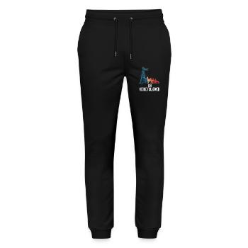 Me & My Followers – Dog Humor Design - Stanley/Stella Mover Unisex Organic Jogging Trousers - black - Front - Marisol (170cm) & Nik (191cm)