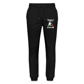 Lustig Angeln Männer Papa Fischer Lustig Fisch Barsch - Stanley/Stella Unisex Bio Jogginghose Mover  - Schwarz - Vorne - Marisol (170cm) & Nik (191cm)