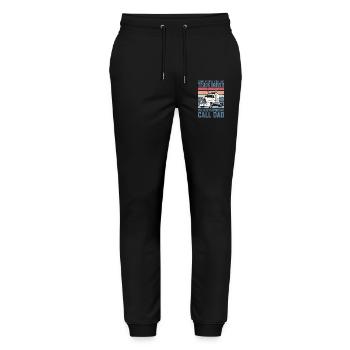 some people call me truck driver - Pantalon de jogging bio MOVER Stanley/Stella unisexe - noir - Devant - Marisol (170cm) & Nik (191cm)