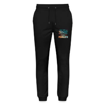 I'm not a therapist but I could listen - Stanley/Stella Mover Unisex Organic Jogging Trousers - black - Front - Marisol (170cm) & Nik (191cm)
