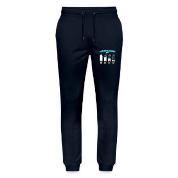 Plongée sous-marine Plongeur Plongée sous-marine - Pantalon de jogging bio MOVER Stanley/Stella unisexe - marine - Devant - Marisol (170cm) & Nik (191cm)