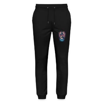 Dragon Bottle - Stanley/Stella Mover Unisex Organic Jogging Trousers - black - Front - Marisol (170cm) & Nik (191cm)