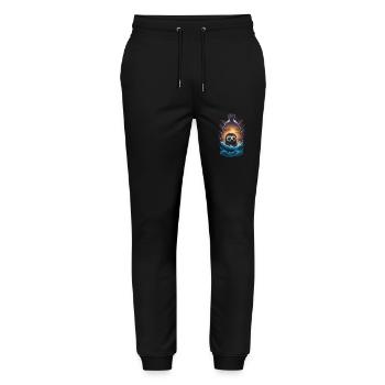 Sloth Bottle - Stanley/Stella Mover Unisex Organic Jogging Trousers - black - Front - Marisol (170cm) & Nik (191cm)
