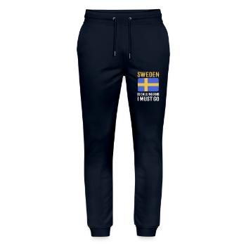 Suède Suédois - Pantalon de jogging bio MOVER Stanley/Stella unisexe - marine - Devant - Marisol (170cm) & Nik (191cm)