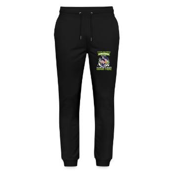 Big Brother Child on a Mission - Pregnancy Announcement - Stanley/Stella Mover Unisex Organic Jogging Trousers - black - Front - Marisol (170cm) & Nik (191cm)