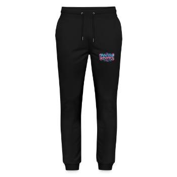DREAM Graffiti Design voller Farbe und Motivation - Stanley/Stella Unisex Bio Jogginghose Mover  - Schwarz - Vorne - Marisol (170cm) & Nik (191cm)