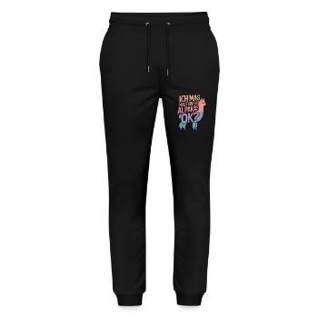 Alpaca llama alpacas animal - Stanley/Stella Mover Unisex Organic Jogging Trousers - black - Front - Marisol (170cm) & Nik (191cm)