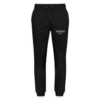 Kamala Harris 2024 pour le président - Pantalon de jogging bio MOVER Stanley/Stella unisexe - noir - Devant - Marisol (170cm) & Nik (191cm)