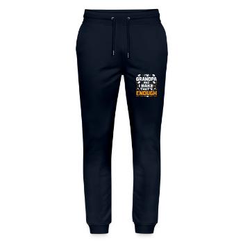 Je suis grand-père et je fais des pâtisseries drôles de grand-père boulanger en disant. - Pantalon de jogging bio MOVER Stanley/Stella unisexe - marine - Devant - Marisol (170cm) & Nik (191cm)