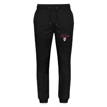 Süße Ente - I dont give a Quak! - Stanley/Stella Unisex Bio Jogginghose Mover  - Schwarz - Vorne - Marisol (170cm) & Nik (191cm)