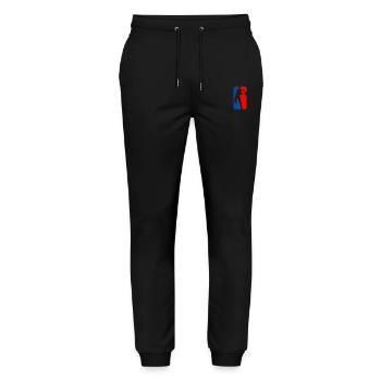 Padel Federation - Pantalon de jogging bio MOVER Stanley/Stella unisexe - noir - Devant - Marisol (170cm) & Nik (191cm)