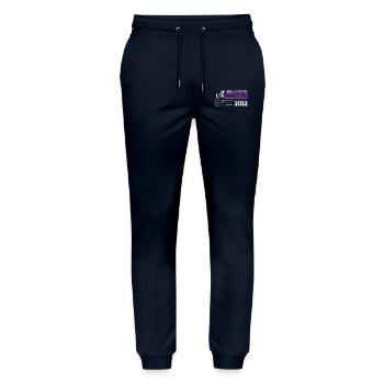 2012 Vintage Born Legend 12 Anniversaire - Pantalon de jogging bio MOVER Stanley/Stella unisexe - marine - Devant - Marisol (170cm) & Nik (191cm)