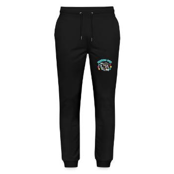 Lustiger surfender Otter mit Sonnenbrille - Stanley/Stella Unisex Bio Jogginghose Mover  - Schwarz - Vorne - Marisol (170cm) & Nik (191cm)