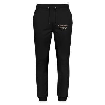 Legenden 2003 Jahrgang Retro Geburtstag Original - Stanley/Stella Unisex Bio Jogginghose Mover  - Schwarz - Vorne - Marisol (170cm) & Nik (191cm)