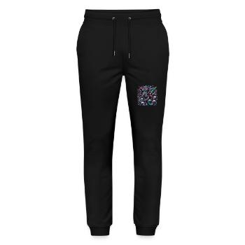 Neon Gothic Unicorn - Stanley/Stella Mover Unisex Organic Jogging Trousers - black - Front - Marisol (170cm) & Nik (191cm)