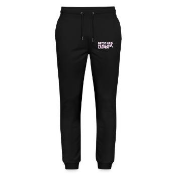 Runner Sport Running Gift - Stanley/Stella Mover Unisex Organic Jogging Trousers - black - Front - Marisol (170cm) & Nik (191cm)