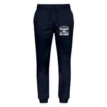 Authentisches gutaussehendes Kind - Stanley/Stella Unisex Bio Jogginghose Mover  - Navy - Vorne - Marisol (170cm) & Nik (191cm)