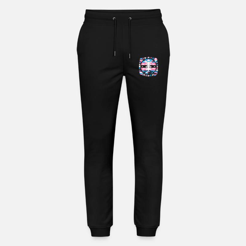 Neo-Tokyo Pop Waves - Stanley/Stella Mover Unisex Organic Jogging Trousers - black