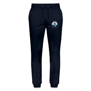 ALS Ribbon Hope - Stanley/Stella Mover Unisex Organic Jogging Trousers - navy - Front - Marisol (170cm) & Nik (191cm)