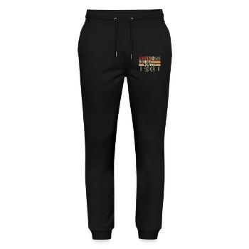 June 1961 Original 1961 Jubilee 1961 June 1961 - Stanley/Stella Mover Unisex Organic Jogging Trousers - black - Front - Marisol (170cm) & Nik (191cm)