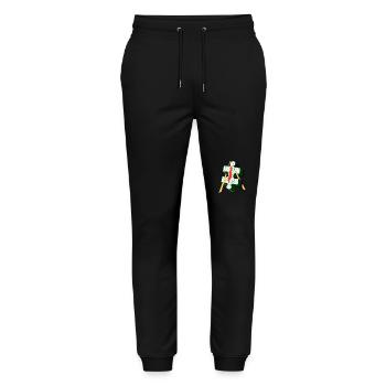MORCEAU DE SUSHI - Pantalon de jogging bio MOVER Stanley/Stella unisexe - noir - Devant - Marisol (170cm) & Nik (191cm)