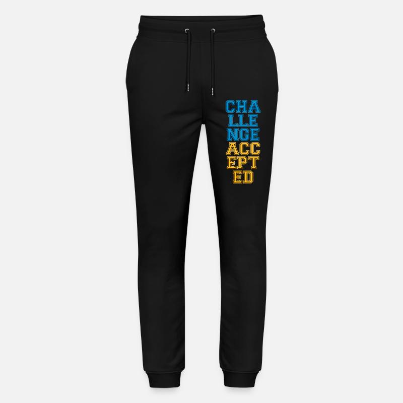 Cool Challenge Accepted Design - Pantalon de jogging bio MOVER Stanley/Stella unisexe - noir