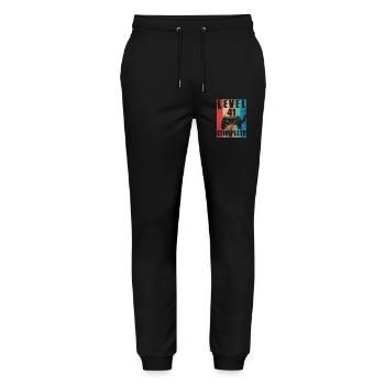 Niveau 41 complete - Pantalon de jogging bio MOVER Stanley/Stella unisexe - noir - Devant - Marisol (170cm) & Nik (191cm)