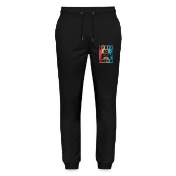 Niveau 62 complete - Pantalon de jogging bio MOVER Stanley/Stella unisexe - noir - Devant - Marisol (170cm) & Nik (191cm)