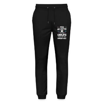 Bullmastiff Dog Saying - Stanley/Stella Mover Unisex Organic Jogging Trousers - black - Front - Marisol (170cm) & Nik (191cm)
