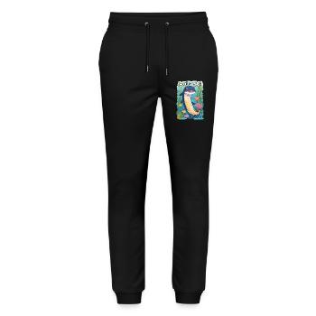 Aal Spruch Cartoonstyle - Aals ob! - Stanley/Stella Unisex Bio Jogginghose Mover  - Schwarz - Vorne - Marisol (170cm) & Nik (191cm)
